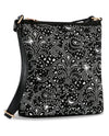 Cutwork With Stones Cross Body Handbag BLACK