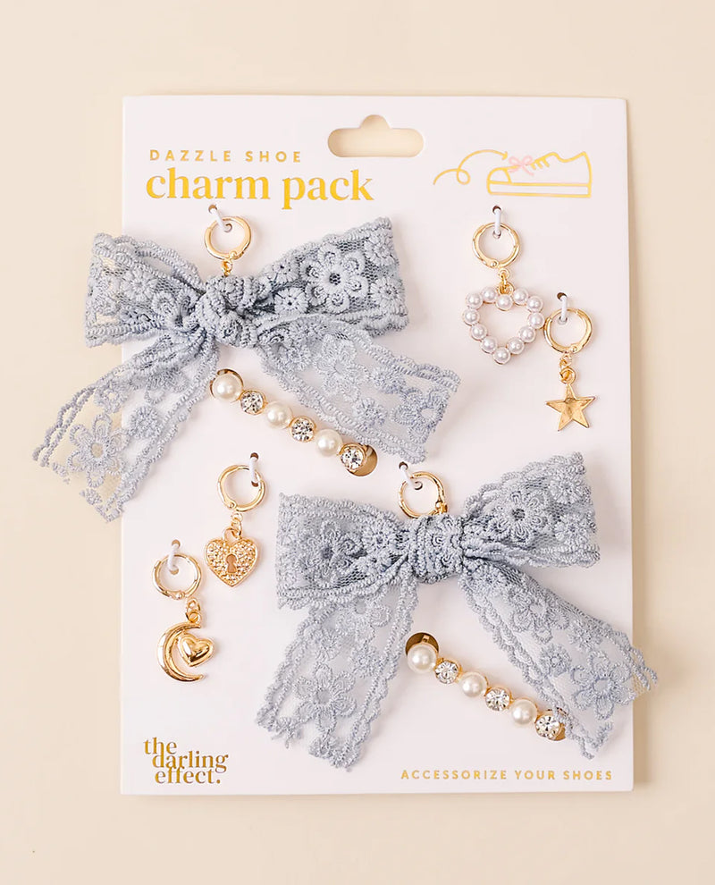 THE DARLING EFFECT DAZZLE SHOE CHARM PACK Grey - Stardust