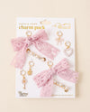 THE DARLING EFFECT DAZZLE SHOE CHARM PACK Pink - Key to my Heart