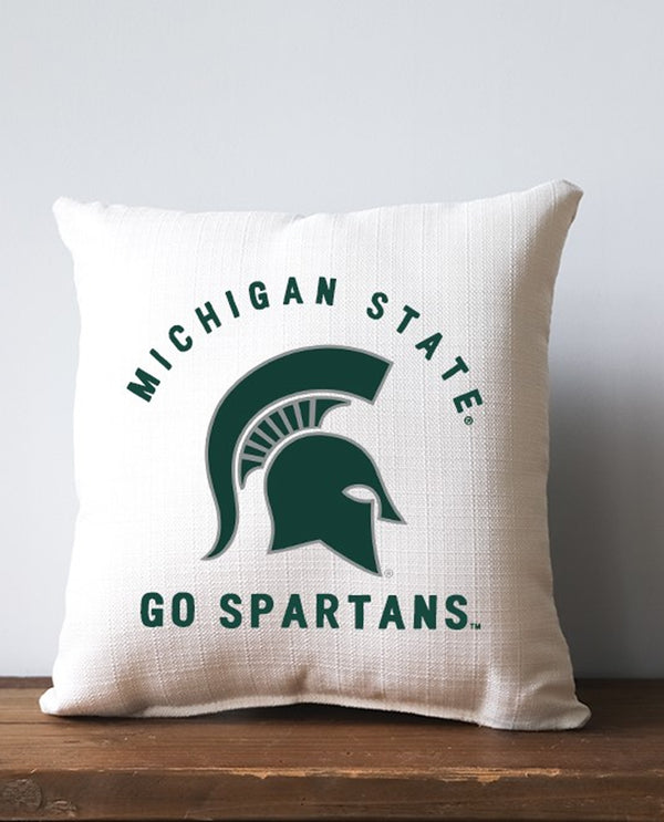 LITTLE BIRDIE MIST0007 MICHIGAN STATE ARCHED TEAM PILLOW