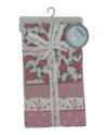 4 PACK COTTON RECEIVING BLANKETS SWEET PINK FLORAL