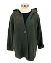 FOCUS FW138 HOODED ONE BUTTON JACKET MILITARY
