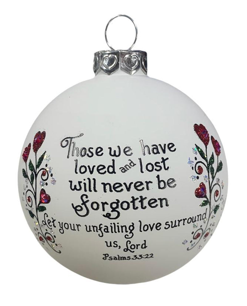 HAND PAINTED ORNAMENTS NEVER FORGOTTEN MEMORIAL