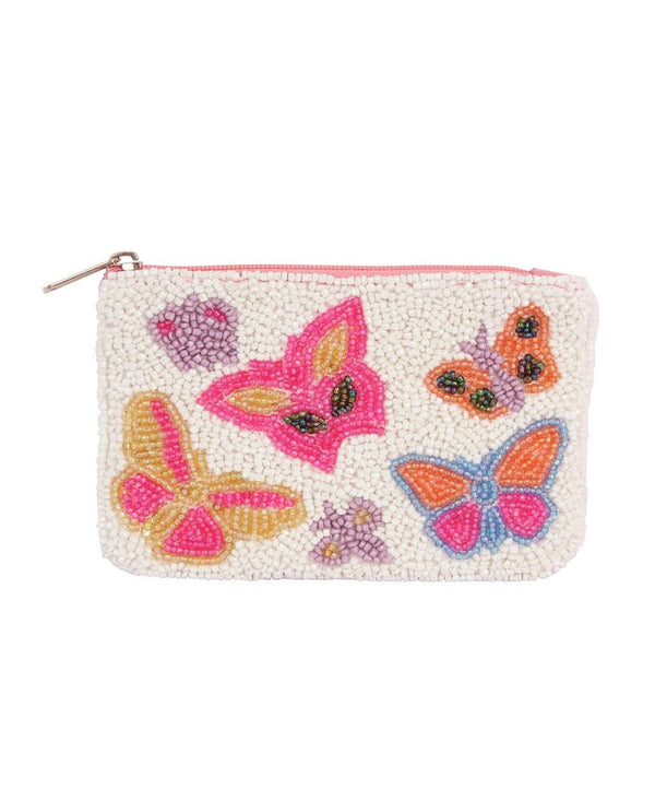 HD0 BEADED COIN PURSE 223-BUTTERFLY
