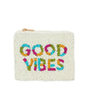 HD0 BEADED COIN PURSE 338-GOOD VIBES