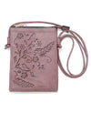 BIRDS & FLOWERS CROSS BODY BAG HG189 plum