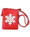 SNOWFLAKE LASER CUT CROSS BODY BAG HG191 red