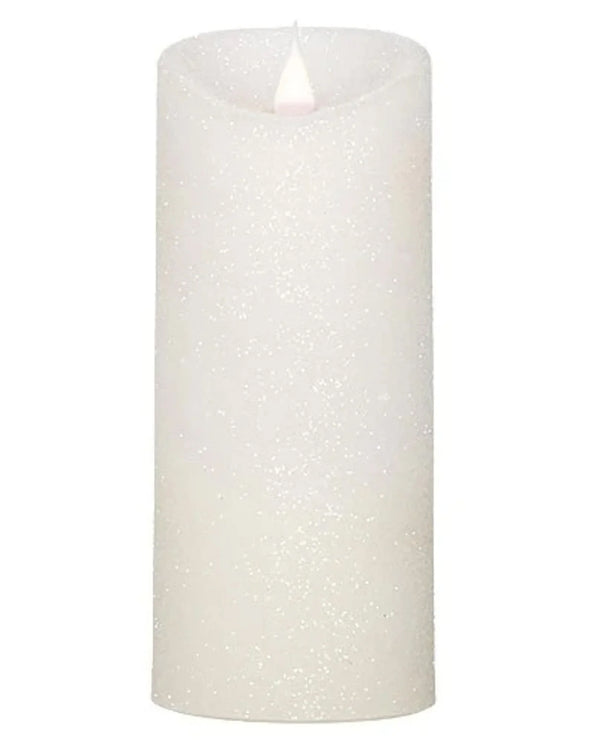 ROMAN ENLIGHTEN GLITTER 7" CANDLE LED WAX PILLAR 140019