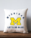 LITTLE BIRDIE MICH0002 U OF M TEAM ARCHED PILLOW