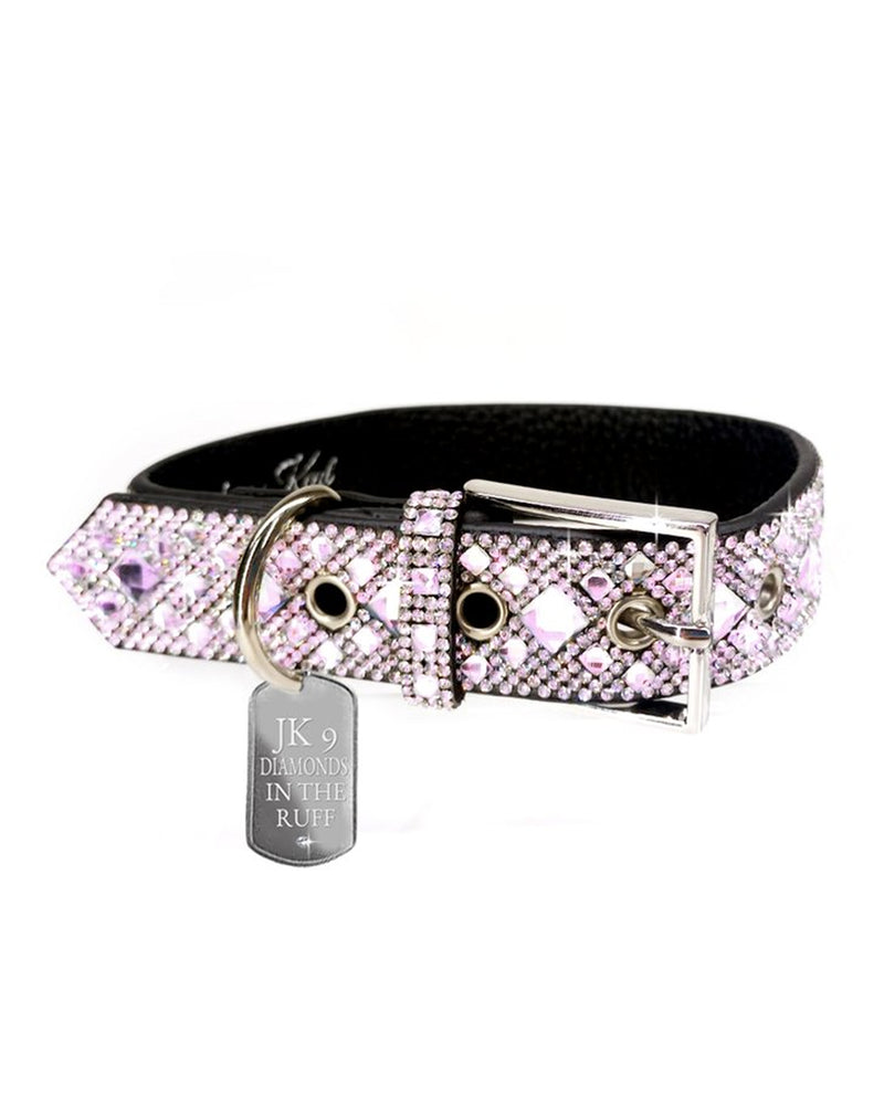 JACQUELINE KENT JKDC101 DIAMOND DOG COLLAR PINK