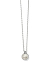 BRIGHTON JM7425 PEBBLE DOT MEDALI PEARL NECKLACE