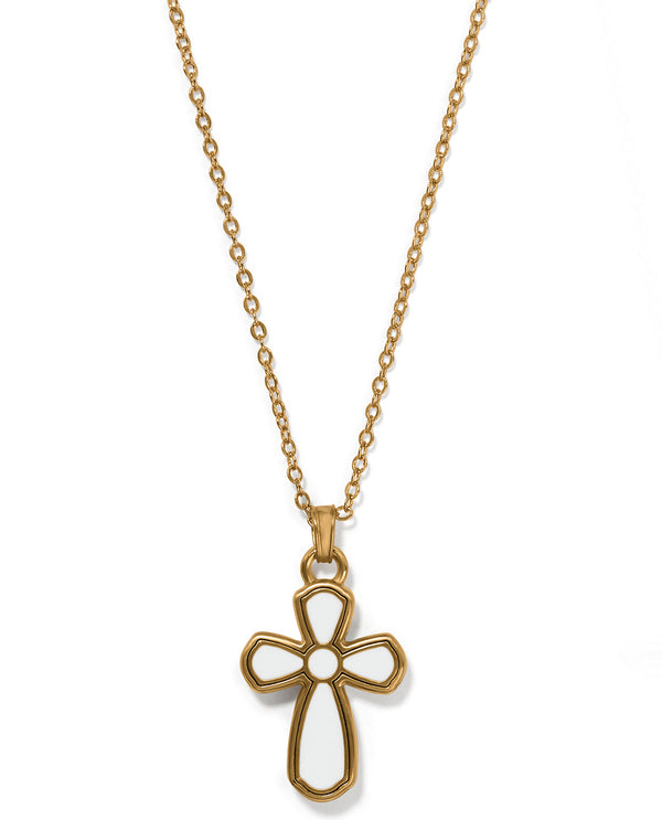 BRIGHTON JM7433 MAJESTIC GOLD IMPERIAL CROSS REVERSIBLE NECKLACE