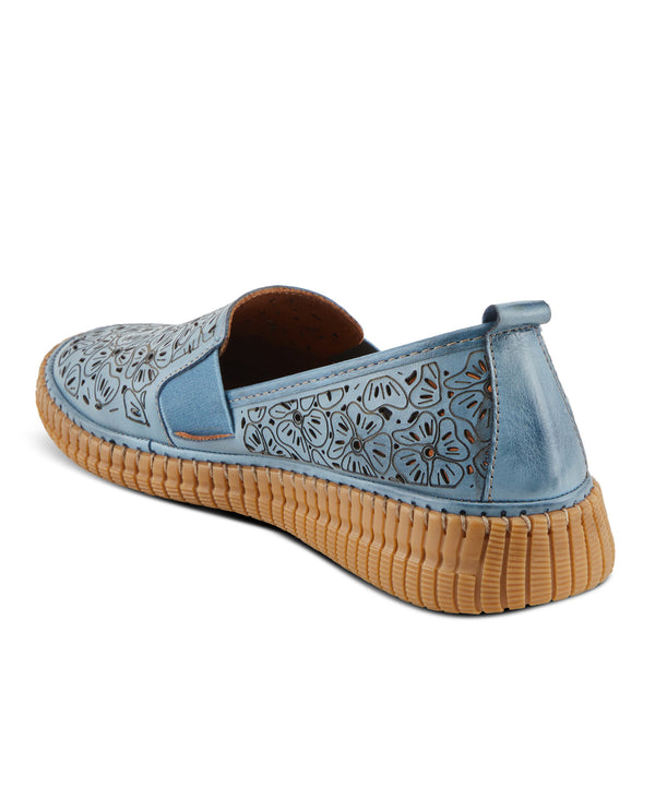 SPRING STEP JOOKIN CUT OUT SLIP ON SHOE BLUE