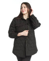 PAPILLON JT13744 QUILTED SHACKET WITH POCKETS BLACK