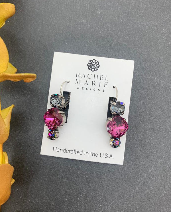 RACHEL MARIE DESIGNS KENZIE EARRING MAGENTA MAMBO