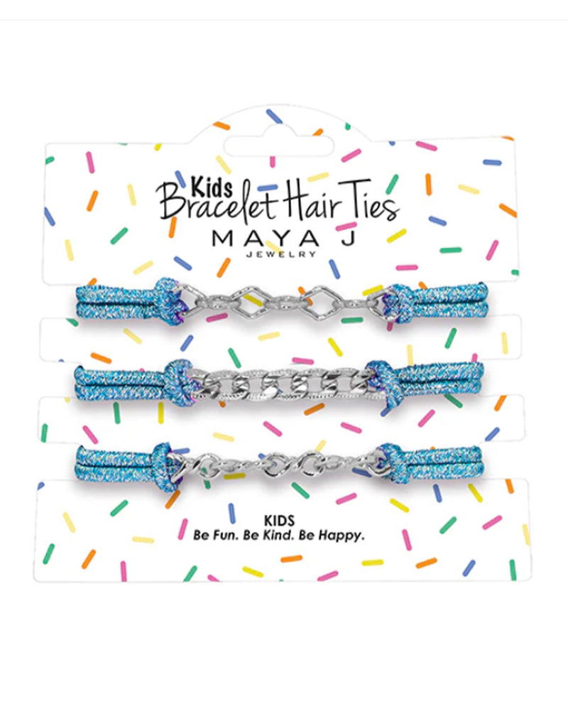 MAYA J KIDS BRACELET HAIR TIE (3 styles) blue