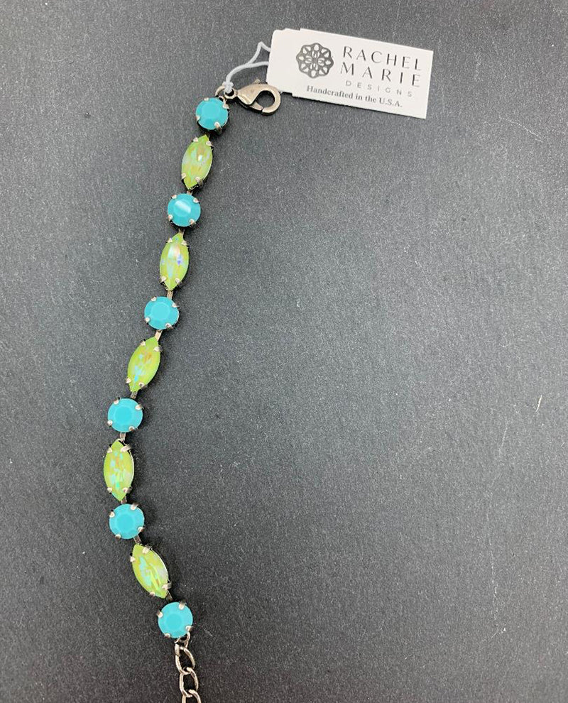 RACHEL MARIE DESIGNS LEONA BRACELET LIME/TURQ