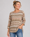 SOUTHERN LADY 44L8P PETITE FRESH IDEA 3/4 SLV SIDE CINCH TOP RUST