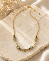 PERIWINKLE 8151651 SEMI PRECIOUS MINT & GOLD NECKLACE