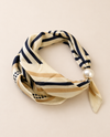 MAGNETIC PEARL SATIN NECK SCARF LINES & DOTS