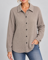 FOCUS JG-212 TEXTURED WASH COTTON BIG SHIRT ASH