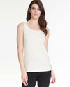 MULTIPLES M33101TW WOMEN'S DOUBLE SCOOP NECK TANK ANTIQUE WHITE