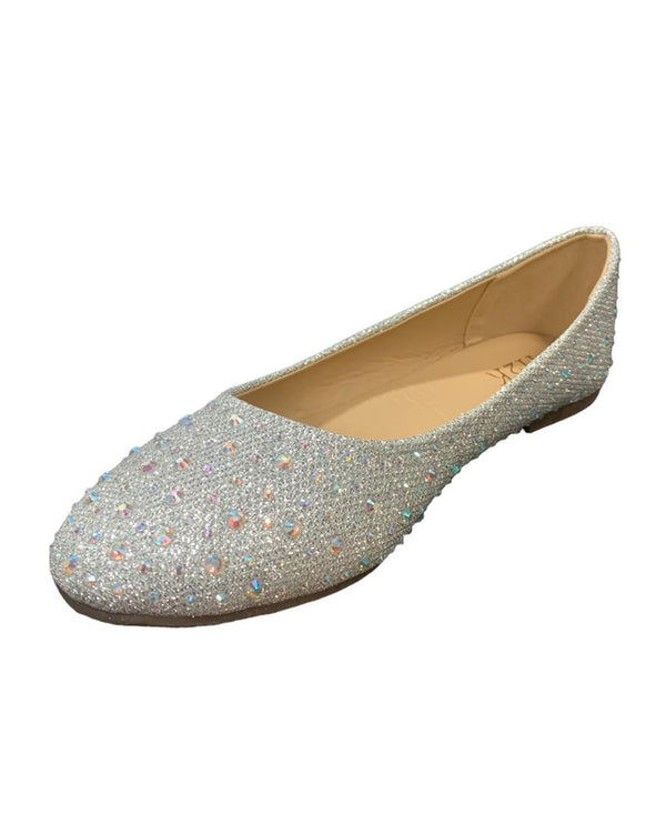 MAGIC STONE BALLERINA SHOE SILVER