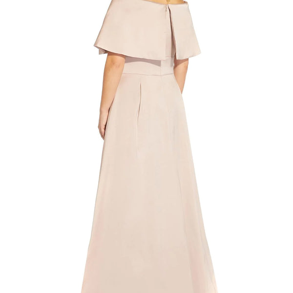 AIDAN MATTOX MD1E206127 PORTRAIT COLLAR GOWN