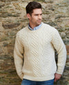 MEN'S WILDE CABLE PULLOVER C4920 NATURAL