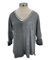 MADE IN ITALY MO-3383 LOVE TOP grey