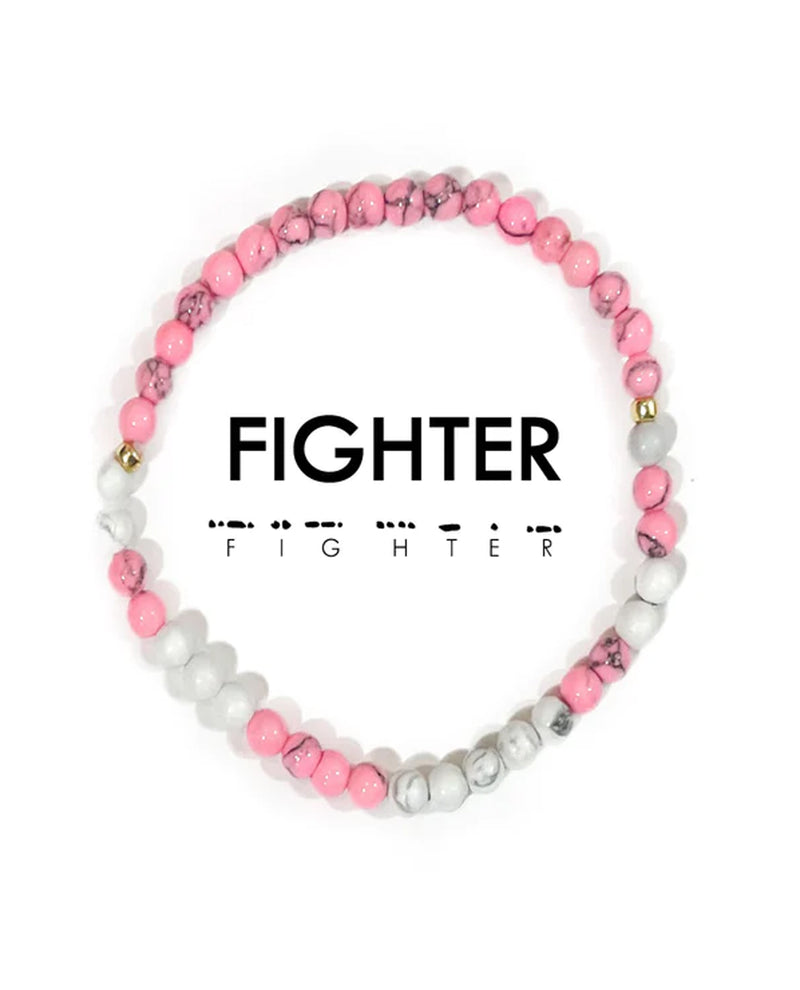 MORSE CODE BRACELET FIGHTER PINK