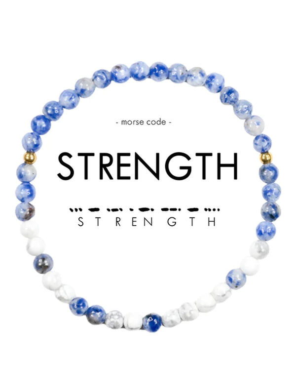 MORSE CODE BRACELET STRENGTH LAPIS