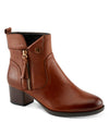 SPRING STEP NAZCA ZIP ANKLE BOOT COGNAC