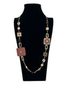 NICKEL FREE RESIN NECKLACE 14370 MAUVE