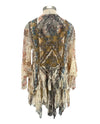 ORIGAMI OLS-4618BG ALL LACE CARDIGAN BROWN