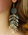 TRACY LYNN PALMS EARRINGS BLACK