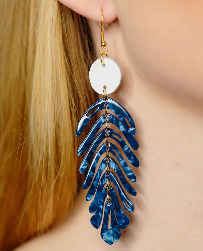 TRACY LYNN PALMS EARRINGS BLUE