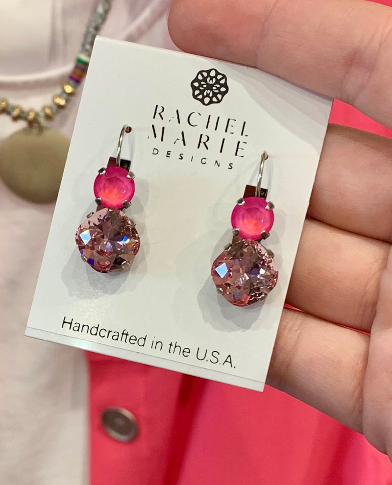 RACHEL MARIE DESIGNS LAURA EARRINGS pink punch