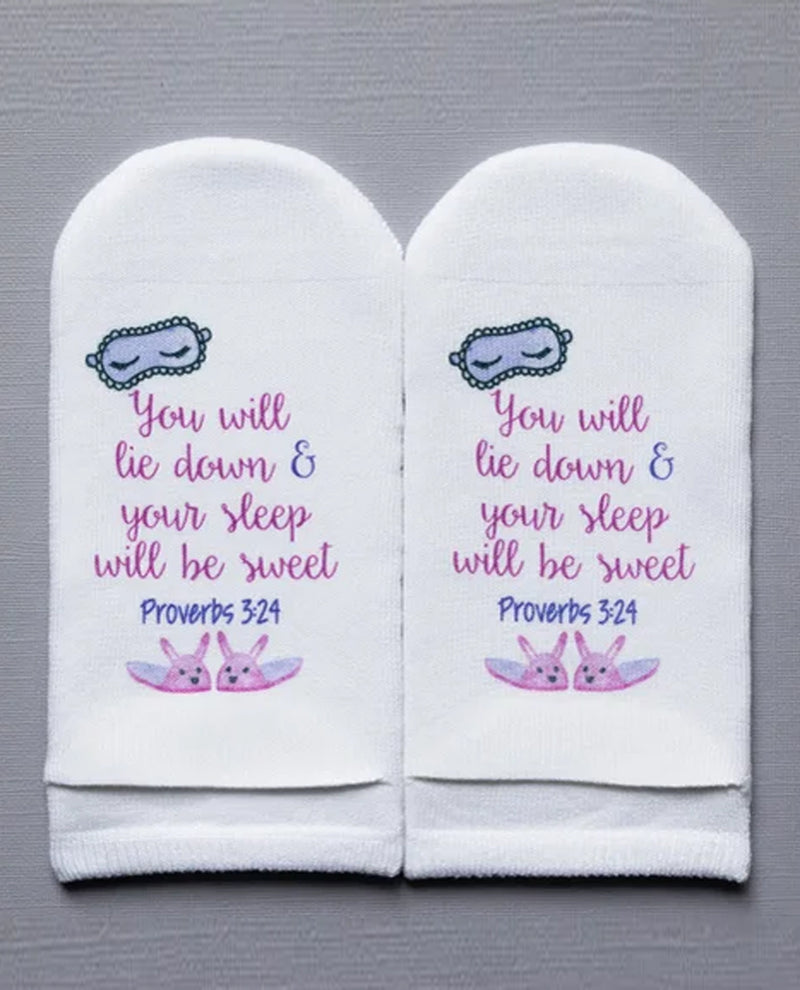 Sock Proverbs STANDING ON THE WORD PROVERBS 3:24 YOU WILL SOCK – The Clothing Cove