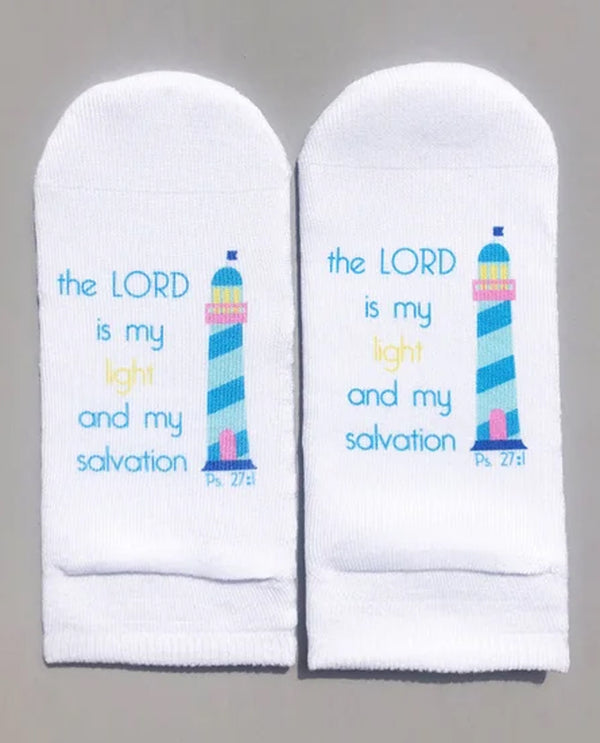 STANDING ON THE WORD PSALM 27:1 LORD IS MY SALVATION SOCK