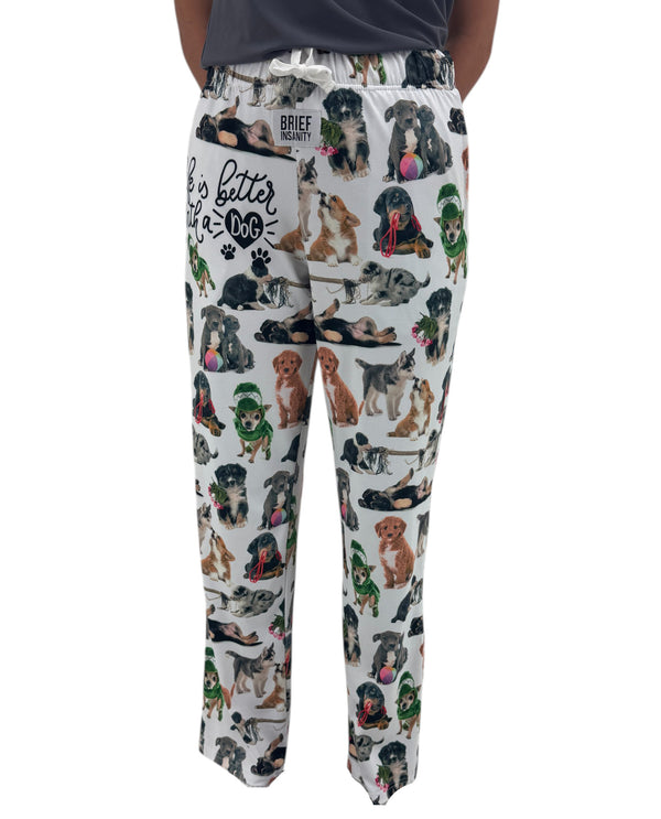 7075P LIFE IS BETTER WITH A DOG LOUNGE PANT FRONT