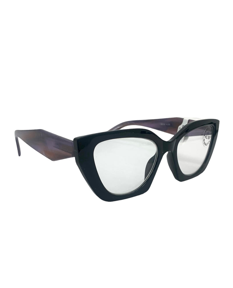 R919 CATEYE SPRING HINGE READER black 