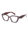 R919 CATEYE SPRING HINGE READER purple/brown