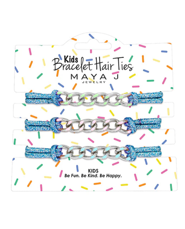 MAYA J KIDS BRACELET HAIR TIE blue