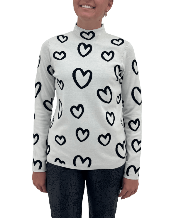 CHARLIE B C2681PR REVERSIBLE MOCK NCK SWEATER