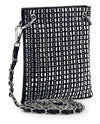 Rhinestone Grid Petite Crossbody BLACK