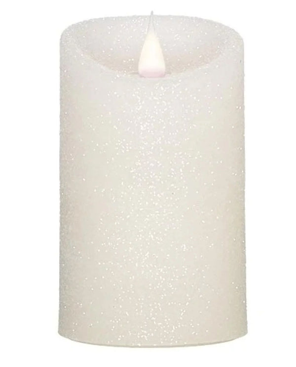 ROMAN ENLIGHTEN GLITTER 5" CANDLE LED WAX PILLAR 140018