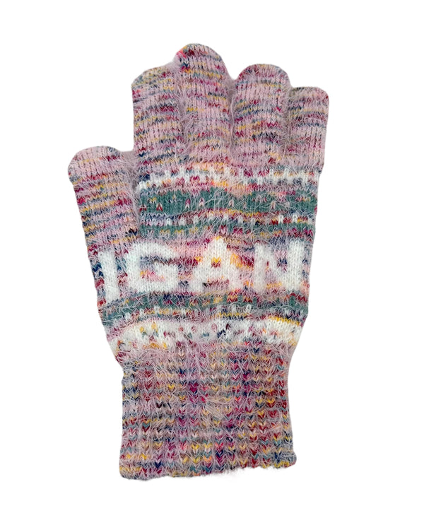 RR564 MICHIGAN FUZZY GLOVES PINK