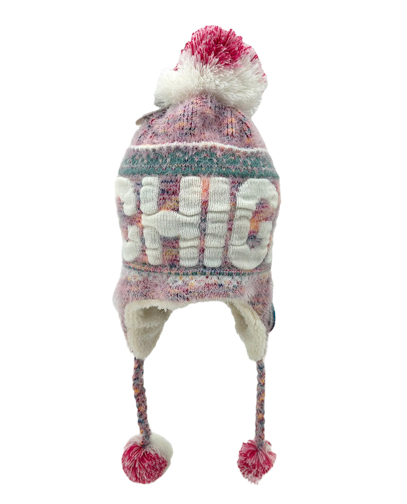 RR594 MICHIGAN FUZZY POM POM HAT PINK