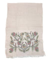 S-21 LINEN FLORAL EMBROIDERED SCARF PALE PINK